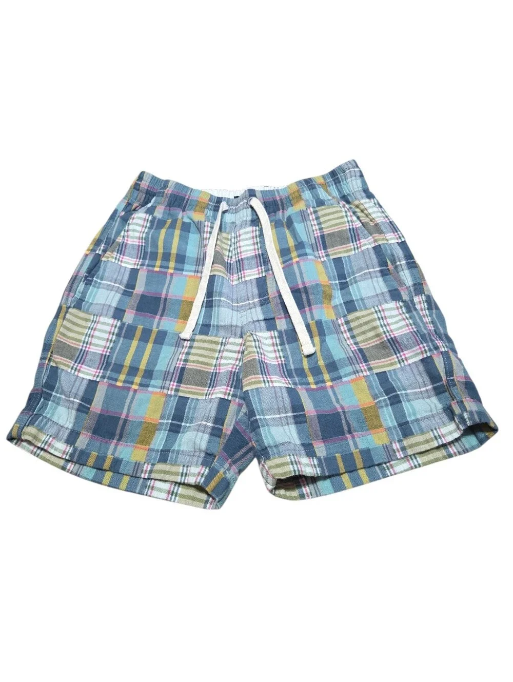J.Crew 6 dock short in Indian madras patchwork plaid Mens XS Summer Comfort